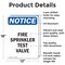 Signmission Fire Sprinkler Test Valve OSHA Notice Sign, Aluminum, 12in W x 18in L, 2PK OS-2PACK-NS-A-1218-V-12690 - alternate 5